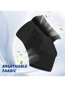 1 Pc - Adjustable Compression Ankle Brace Compression Wrap With Double Strap Support - Ankle Support Brace For Running, Basketball, Fitness, Daily Work, Life, Men & Women, Dual Strap Support For Outdoor Activities- Breathable OK Fabric- Grey/Black