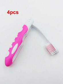 1/4pcs Travel Toothbrush, Foldable Design, Medium Bristles, Suitable For Camping, Couples, Travel And Business Trips - Multicolor - View 13