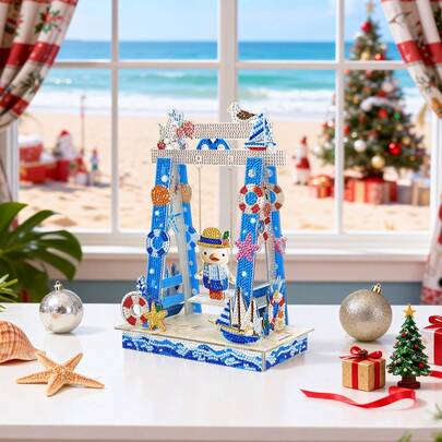 3D Diamond Painting Swing, DIY Crystal Diamond Painting Craft, Home Decor, Holiday Decoration, Suitable For Beginner Crafters, Christmas Gift