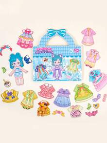 Magnetic Dress Up Stickers, Magnetic Cartoon Dress Up Princess Set, Fridge Magnets For Girls