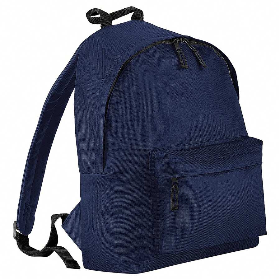 Beechfield Childrens Junior Fashion Backpack Bags / Rucksack / School (French Navy) - 100% Polyester - (RW2019) - 藍色 - 查看 1