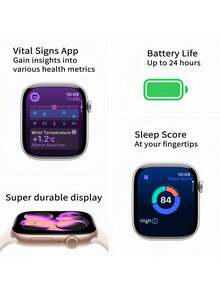 Apple Watch S11智慧型手錶 長效電池 多運動模式分析 50米防水性能 鋁金屬機身 智慧通知提醒 亮黑色+黑色 - 亮黑色+黑色 - 查看 3