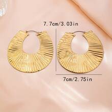 Women's Elegant Earrings - Bold Statement Jewelry, Timeless Wedding And Everyday Earrings, Year-Round Luxurious Accessories, Suitable For Parties, Formal And Casual Outfits - 金色 - 查看 4