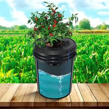 DWC Hydroponic System, 5 Gallon 8 Buckets Deep Water Grow Bucket, Hydroponic Grow Kit With Pump, Air Stone & Water Level Device, For Indoor/Outdoor Leafy Vegetables - 查看 1
