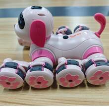 8WD Stunt Remote Control Car Robot Dog Toy, 2.4GHz Remote Control Car Dog Toy, Equipped With LED Eyes, Can Play Music, Manual Sensing Control Of Circling, Lying Down And Other Animal Dog Behaviors, Intelligent Interactive Programmable Robot Gift, Suitable As A Gift For Children Aged 3 To 12 - White - View 7