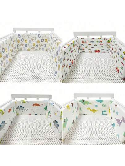 AIBOYING 1件装 200*30厘米 婴儿床护栏，婴儿床安全防护栏，便携式旅行床围栏，婴儿房装饰，婴儿床上用品配件，婴儿防撞垫，婴幼儿新年礼物，婴儿床护栏和床围布套，防撞缓冲软垫一体式婴儿床围栏，多尺寸防撞垫