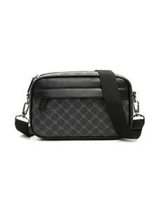 Men's Fashion Casual Crossbody Bag Large Capacity Youth Gift Street Style Horizontal New Model SH76-5 - Black - View 7