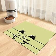 1pc Cat/Dog Feeding Mat, Pet Food & Water Bowl Pad, Absorbent Dog Mat, Anti-Slip Indoor Pet Dog Dining Mat, Easy To Clean - Multicolor - View 6