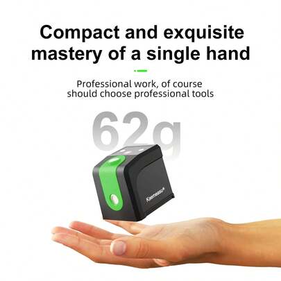 Mini Pocket Compact Self-Leveling Laser Level, Bright Green 360-Degree Laser Planes, Rechargeable, Magnetic Mount