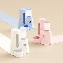 1pc Plastic Feeder & Waterer Combo, Suitable For Hamsters, Birds, 2-In-1 Automatic Anti-Leak Large Capacity, Silent Design, Anti-Bite, Detachable & Easy To Clean, Gravity Design