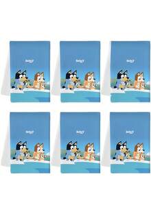 [Bluey Towel Set] 2/4/6/8/10/12pcs Christmas Towel Set - Holiday Decor, Bathroom And Kitchen Towels, Bluey Printed Pattern - Super Soft & Microfiber Fabric, Suitable For Christmas Party Decor, Gifts, Home Use - Quick Dry & Easy Care, Christmas Blue Theme, Fabric, Daily Decor, Home Decor, Christmas Kitchen Towels Shower Towels For Beaty Salon, Hotel Sports,Home Essentials, Towel, Skin Care