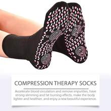 HOUKEA Comfortable Massage Socks Gentle Relieve Leg Fatigue And Pain Reduce Foot Discomfort Warm Comfortable Soft Skin-Friendly Massage Relaxing Care Socks - 灰色 - 查看 3