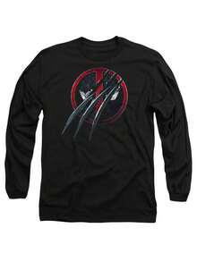 Deadpool Wolverine Wolverine Claws Deadpool Long Sleeve T-Shirt S-2XL, Black - Black - View 1