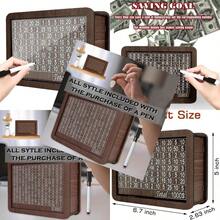 Cash Vault Wooden Savings BoxPiggy Bank For Adults 3D Puzzle Coin Bank With Counting Target Timber Savings Goals For Boys Grils Money Box 1000 Dollar(Small Size ) - 1000美元小號 - 查看 8