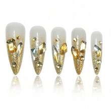 Golden Manicure Tip Gradual Change Sequined Diamond Jewelry Luxury Shine Creative Manicure - 伊扎索-1186 - 查看 2