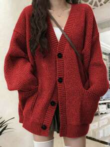 Women's Fashionable And Elegant Knitted Cardigan Sweater, Autumn/Winter