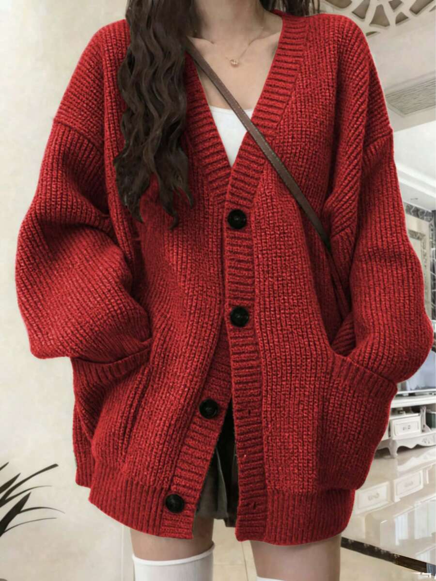 Women's Fashionable And Elegant Knitted Cardigan Sweater, Autumn/Winter