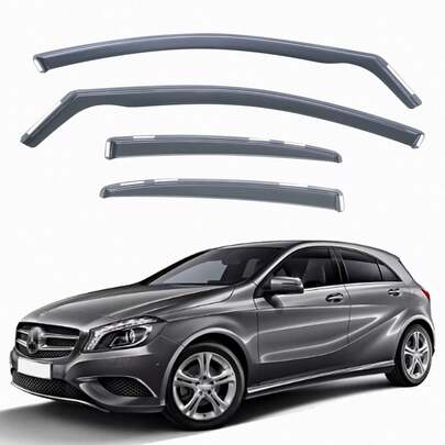GEARZAAR For Mercedes A-Class W176 2012-2018 5 Door Hatchback Wind Deflectors 4pcs Tinted