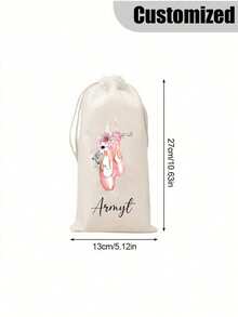 Customizable Ballet Shoes Drawstring Bag For Latin Dance Shoes, Travel Organizer Essentials - Multicolor - View 6