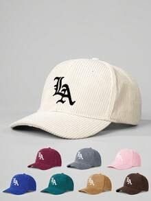 1 件可调节帽檐刺绣 LA 棒球帽，户外防晒休闲帽，适合春季、秋季、旅行、海滩、男士、Y2K 风格