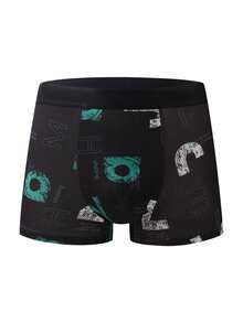 10 piezas de calzoncillos para hombres, patrones surtidos, estampado de letras de moda, cintura delgada, calzoncillos cómodos para hombres, pantalones cortos tipo bóxer