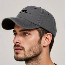 Adjustable Retro Cartoon Cat Print Baseball Cap - Washable Polyester, Black, White, And Yellow Cat Design, Perfect For Outdoor Activities, Fishing, Camping, And Parties, Outdoor Headwear| Fun Design| Durable Headwear - 藏青 - 查看 6