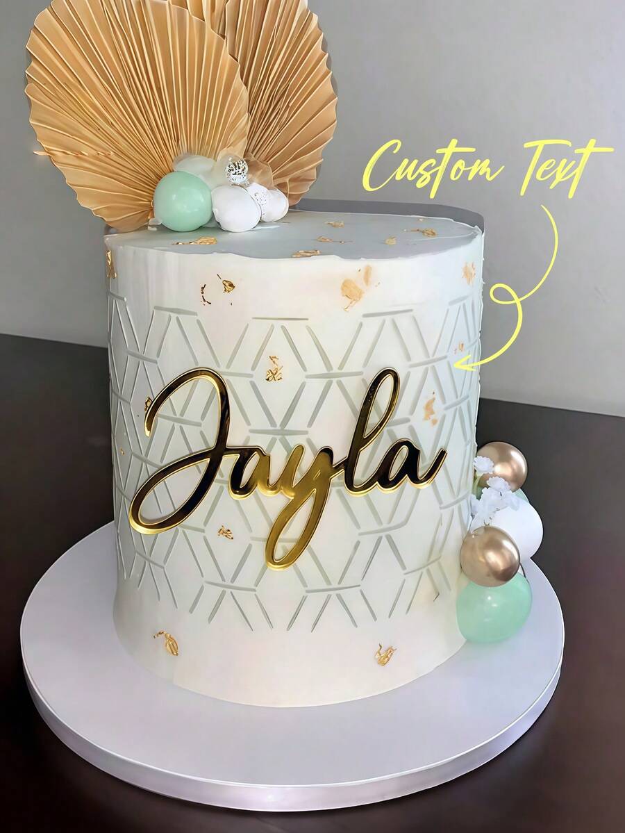 Anpassbare Kuchenetiketten, personalisierte Acryl-Namensschilder, Geburtstagskuchen-Geschenke, Geburtstagskuchen-Hüte, Namensanpassung für die Abschlusszeit, Namensanpassung für Hochzeitstorten-Etiketten und andere sinnvolle, individualisierte Produkte. - Verschiedenfarbig - Übersicht 1