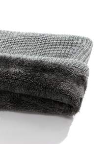 1pc Men's Simple & Convenient Knitted Neck Warmer, Soft & Stretchy Warm & Comfortable Scarf, Suitable For Winter Daily Outdoor Activities, Hiking