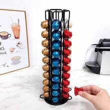 1 Coffee Capsule Rack, Tea Room Capsule Storage Rack, 360 Degree Rotating Rack, Large Capacity Metal Display Rack - CP081 Coffee Capsule Rack 6 Rows 60 Rotatable - View 5