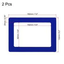 Magnetic Picture Frame, 2 Pack Magnetic Photo Frame Picture Holder Holds Photos For Refrigerator Metal Home Office - Biru - View 2