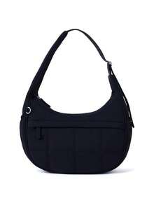 Nylon Shoulder Bag For Women, Large Quilted Crescent Bag, Triple Zip Pocket Small Puffer Bag For Travel / Fitness, Fashion Lightweight Tote Bag Traveling Hiking Casual Daypack Unisex - Multicolor - View 10