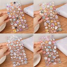 8 Stücke süße Tier Muster 3D Aufkleber - geeignet für hellgrundige Designs, Handyhüllen, Notizbuch Dekorationen, Basteleien, Schere Aufkleber, Tagebuch Erweiterungen, 3D Prägung Aufkleber, Graffiti Aufkleber