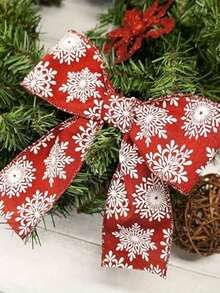 1 pièce Ruban de Noël à bord en fil de 9,14 mètres/rouleau, 63,5 mm 6,35 cm, convient pour les invitations de mariage, les bouquets de mariée, l'emballage cadeau, les artisanats DIY, la décoration de scène, la décoration de Noël et de vacances, la décoration de la pièce, la décoration de Noël à la maison