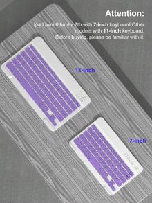 Keyboard Case For IPad (A16) 11th Generation 10th Generation, 7th/8th/9th, Air 4th/5th/(M2) 2024 / (M3) 2025, Pro 11 (2018/2020/2021/2022) With PU Leather Cover, Detachable Wireless Keyboard Battery 150mAh & Built-In Pencil Holder, Lilac Purple