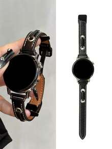 18mm 20mm 22mm schmales Leder Magnetarmband - Stilvoller Ersatzband für Galaxy Watch 6 5 4 40mm 44mm, Galaxy Watch 5 Pro, Galaxy Active 2, Watch 6 4, GT4 GT3 GT2 Pro - Bequemes, unisex Design für Herren und Damen