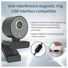 VENTDEPOT Cámara Web AutoTracking AutoFocus, MXWEH-001, Full HD, USB, AutoTracking, AutoFocus, 1920x1080px, 2MP, Plástico, Blanco. - Blanco - Ver 5