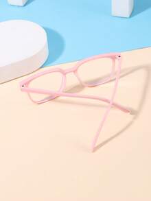 1 Stück Jungen und Mädchen 6-12 Jahre Acryl Lässig Basic rechteckige Mode einfarbige blaue Blaulichtfilterbrille, geeignet für tägliches Lesen und zum Kombinieren mit Schuloutfits - Verschiedenfarbig - Übersicht 9