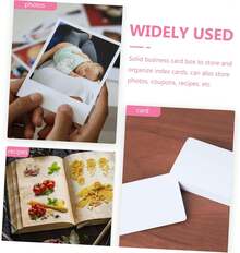 EXCEART Maletín Tarjetero Metálico Para Tarjetas De Presentación Con Cierre  Y Organizador De Escritorio Compacto Para Oficina Y Negocios - 1 - Ver 2