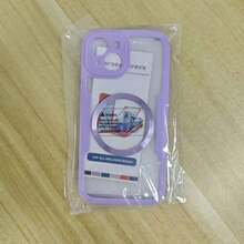 Hadaasi 1个紫色磁吸保护壳，内置屏幕保护膜，[兼容无线充电] 360°全方位防震手机壳 [亲肤材质，防滑设计] 防刮手机壳，兼容 17 Pro/17 Pro Max/Apple Air/17和Galaxy S25 Ultra - 紫色 - 查看 36