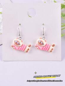 12 buc asortate drăguț gogoașă, pisică și animal în formă de rășină bijuterii pandantiv, cercei, accesorii colier pentru femei DIY confecționare de bijuterii