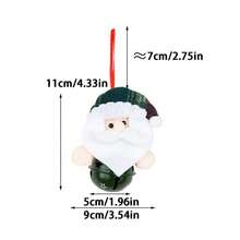 Cloth Christmas Tree Ornaments Classic Santa Snowman Reindeer Bells Hanging Decorations For Home - White - View 7