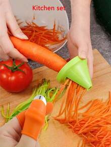 1 مبشرة يدوية متعددة الوظائف لتقطيع الخضروات والفواكه إلى شرائح حلزونية، 1 مجموعة أدوات قطف الخضروات، مبشرة بطاطس وجزر دوارة، أداة مطبخ للسيارات الترفيهية