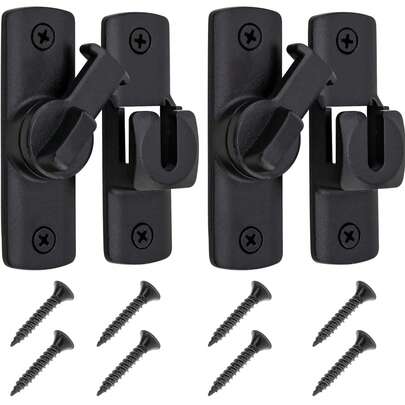 2 szt. Zainstaluj rygiel zatrzaskowy do drzwi uchylnych o kącie 90/180 stopni, zamek zatrzaskowy kątowy do drzwi przesuwnych oraz zamek zatrzaskowy przesuwny do drzwi żaluzjowych w łazience i drzwi szafki.