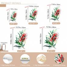 3 pièces/set Impressions d'art de peinture à l'huile de fleurs indigènes australiennes, affiches botaniques, art décoratif, style vintage et campagnard, décoration murale florale de thème printanier, avec affiche peinte de portrait d'intérieur, convient pour la décoration de la maison, de la chambre, du salon, de la salle de bain, décoration murale, avec option de cadre