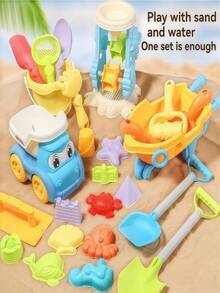 8PCS/16PCS/20PCS/30PCS Children's Summer Beach Toy Set Beach Car Beach Bucket Sand Shovel Outdoor Water Park Seaside Sand Digging And Water Play Tools Suitable For 3 Years Old 4 Years Old 5 Years Old 6 Years Old Parent-Child Interactive Boys And Girls Gifts Fun Children Happy To Play Sand And Water Toys
