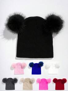 1pc Y2K Style Acrylic Plain Knitted Beanie Hat, Outdoor Cold Weather Casual Warm Cap For Daily Commute Halloween Fall Outfit - Light Board - View 15