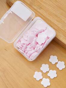 1 Pack Portable Disposable Petal Soap Papers, Mini Antibacterial Scented Soap Sheets, 4 Plant-Derived Fragrances, Rich Lather For Convenient Cleansing