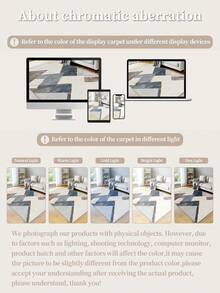 1 pieza Alfombra de área beige, minimalista moderna lavable de terciopelo, 900g/M² para sala de estar, dormitorio, cocina, alfombra de exterior, oficina, entrada