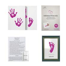 Milestone Inkless Hand And Footprint Kit, Newborn Baby Footprint Ink Pad For Dog Paw Print Kit, Clean Touch Baby Foot Printing Kit, No Ink Baby Footprint Ink Pad, Newborn Inkless Pad Baby Shower Easter Gifts Things For Girls/Boys - Black - View 24