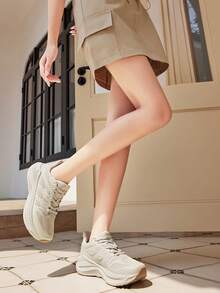 CAMEL CROWN Women's Casual Running Shoes, Autumn/Winter Sports Shoes Daily Sneakers Non-Slip Wear-Resistant Breathable Casual Shoes - Beige - View 4